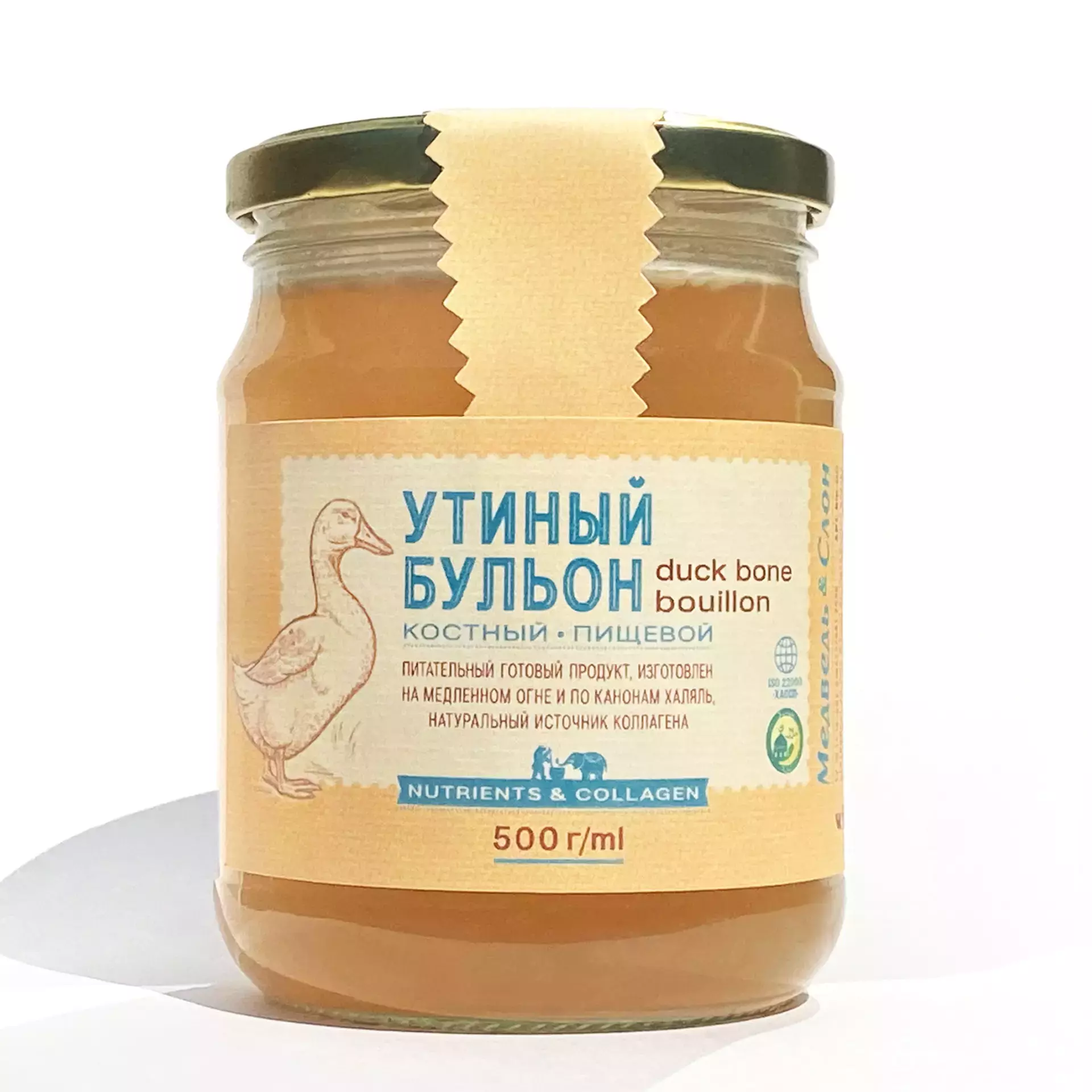 Утиный бульон костный | ХАЛЯЛЬ | 500г Медведь и Слон