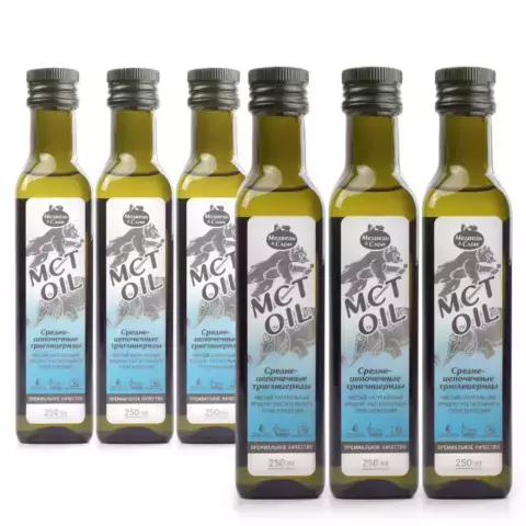 MCT oil (в стекле) | 250мл | 6 шт. | НАБОР Медведь и Слон